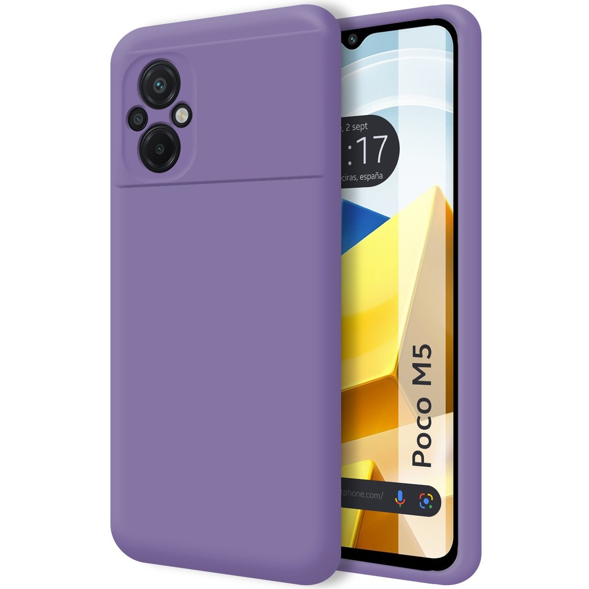 Funda Silicona Líquida Ultra Suave para Xiaomi POCO M5 color Morada
