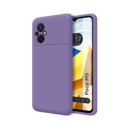 Funda Silicona Líquida Ultra Suave para Xiaomi POCO M5 color Morada