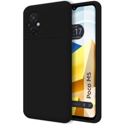 Funda Silicona Líquida Ultra Suave para Xiaomi POCO M5 color Negra