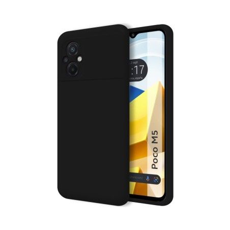 Funda Silicona Líquida Ultra Suave para Xiaomi POCO M5 color Negra
