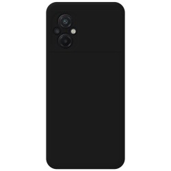 Funda Silicona Líquida Ultra Suave para Xiaomi POCO M5 color Negra 2