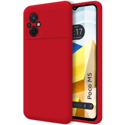 Funda Silicona Líquida Ultra Suave para Xiaomi POCO M5 color Roja