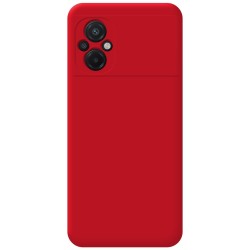 Funda Silicona Líquida Ultra Suave para Xiaomi POCO M5 color Roja 2