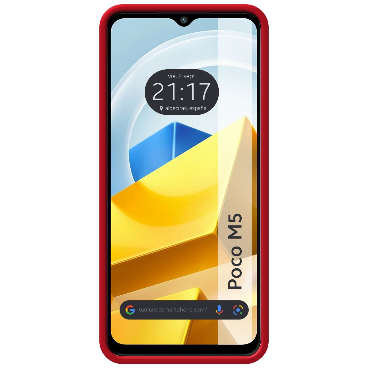 Funda Silicona Líquida Ultra Suave para Xiaomi POCO M5 color Roja