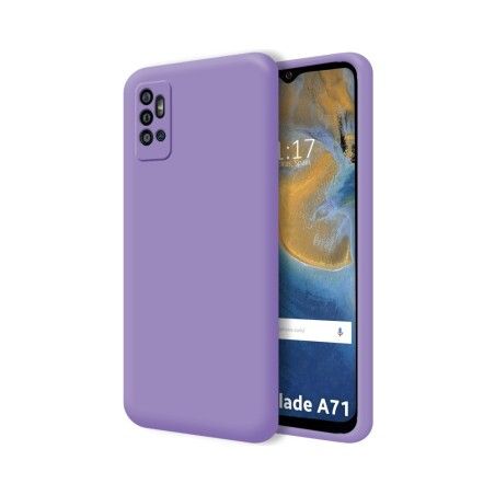 Funda Silicona Líquida Ultra Suave para ZTE Blade A71 color Morada