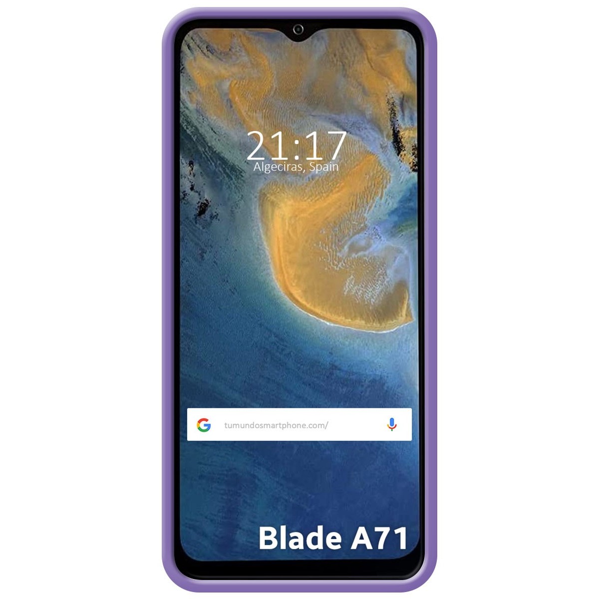 Funda Silicona Líquida Ultra Suave para ZTE Blade A71 color Morada