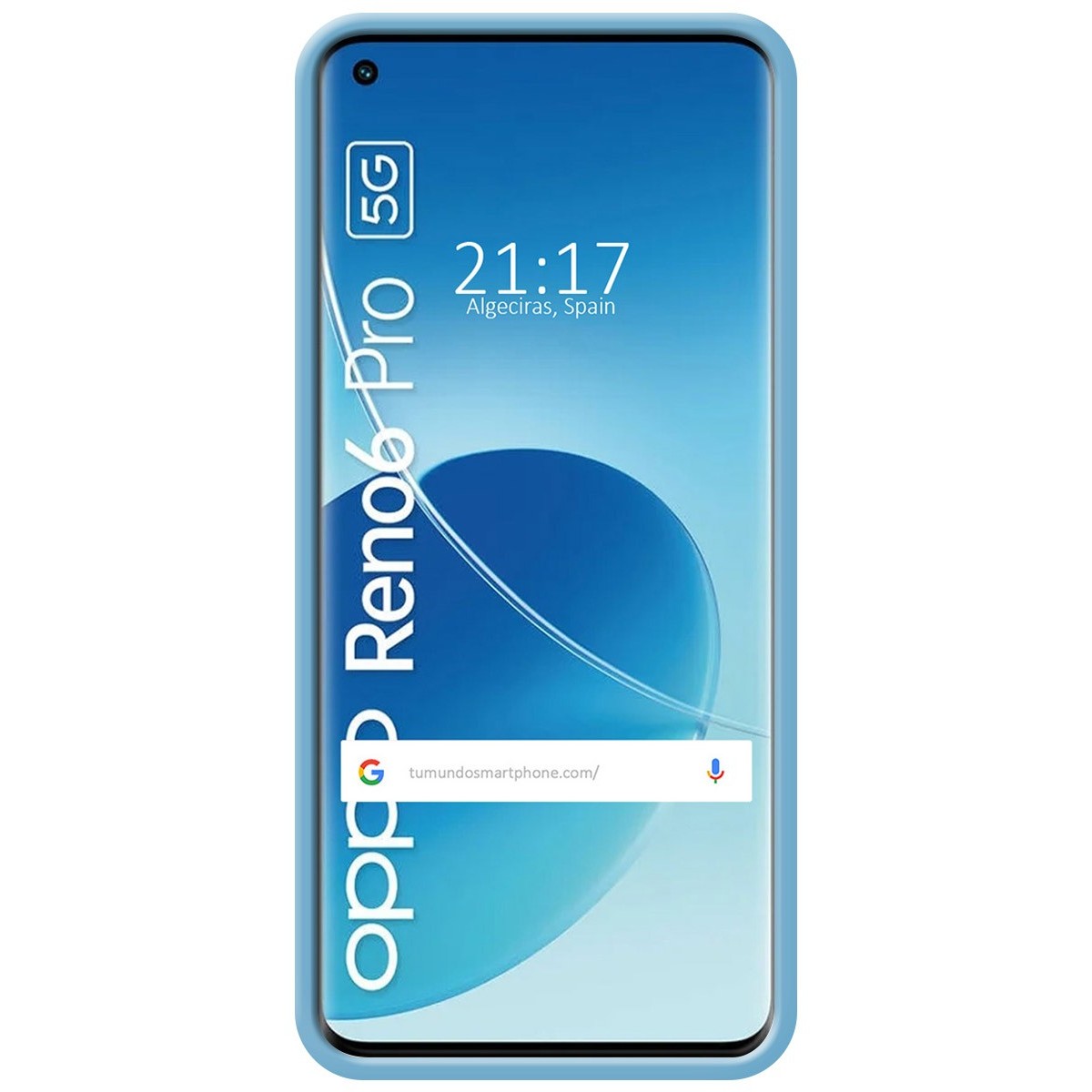 Funda Silicona Líquida Ultra Suave para Oppo Reno 6 Pro 5G color Azul