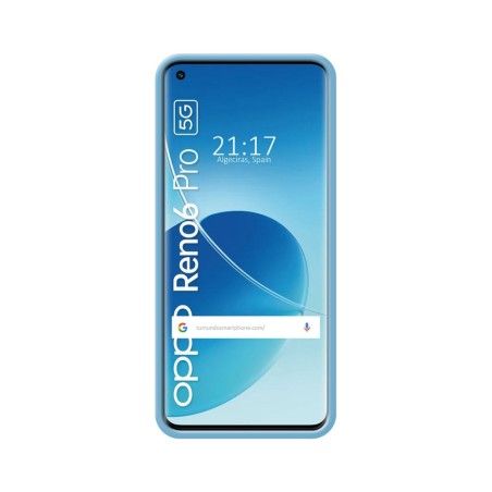 Funda Silicona Líquida Ultra Suave para Oppo Reno 6 Pro 5G color Azul