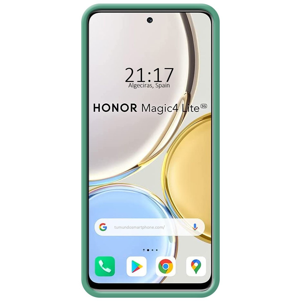Funda Silicona Líquida Ultra Suave para Huawei Honor Magic 4 Lite color Verde