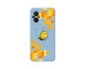 Funda Silicona Líquida Azul para Xiaomi POCO M5 diseño Abeja Dibujos