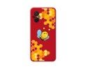 Funda Silicona Líquida Roja para Xiaomi POCO M5 diseño Abeja Dibujos
