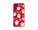 Funda Silicona Líquida Roja para Xiaomi POCO M5 diseño Cerdos Dibujos