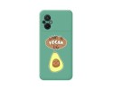 Funda Silicona Líquida Verde para Xiaomi POCO M5 diseño Vegan Life Dibujos
