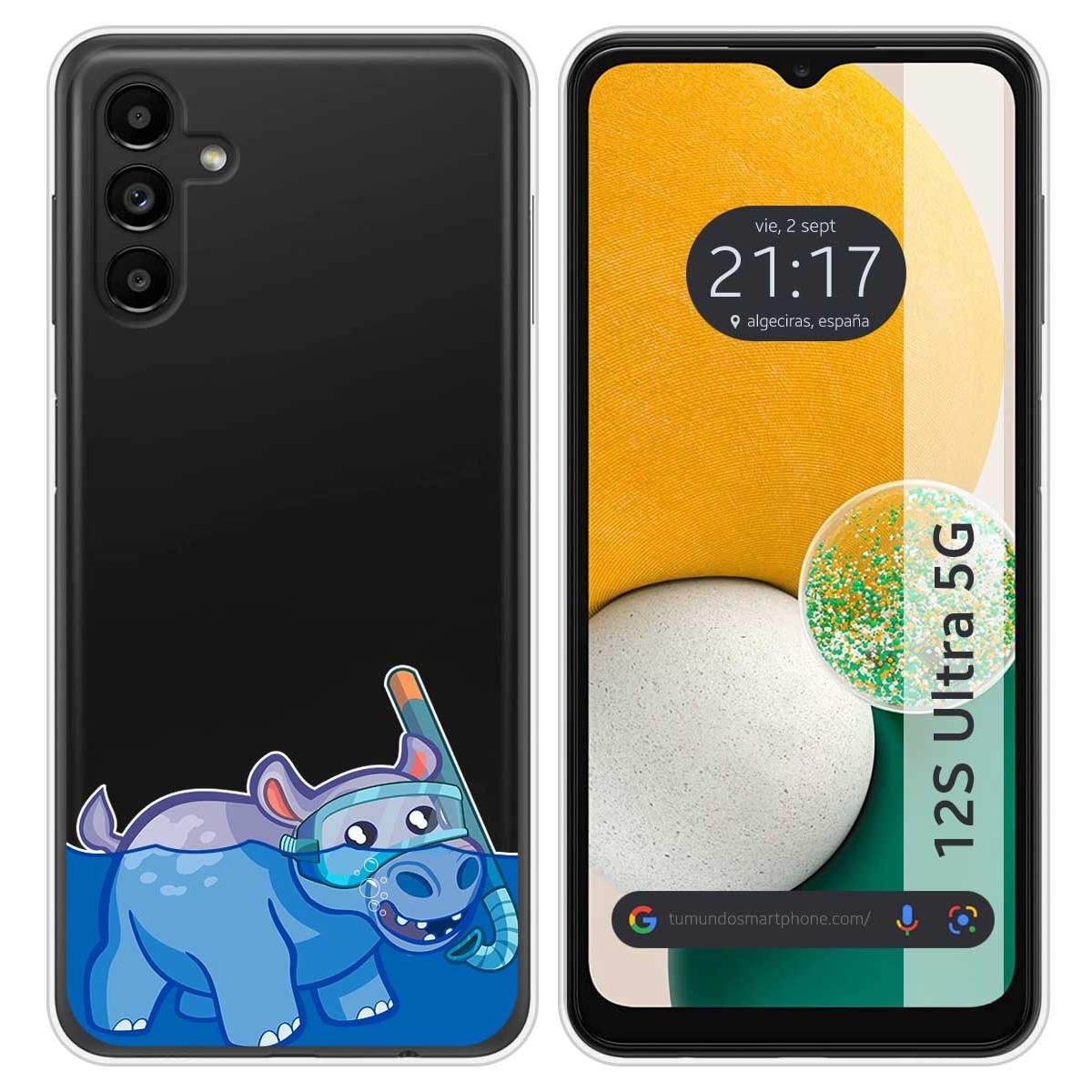 Funda Silicona Transparente para Samsung Galaxy A13 5G diseño Hipo Dibujos
