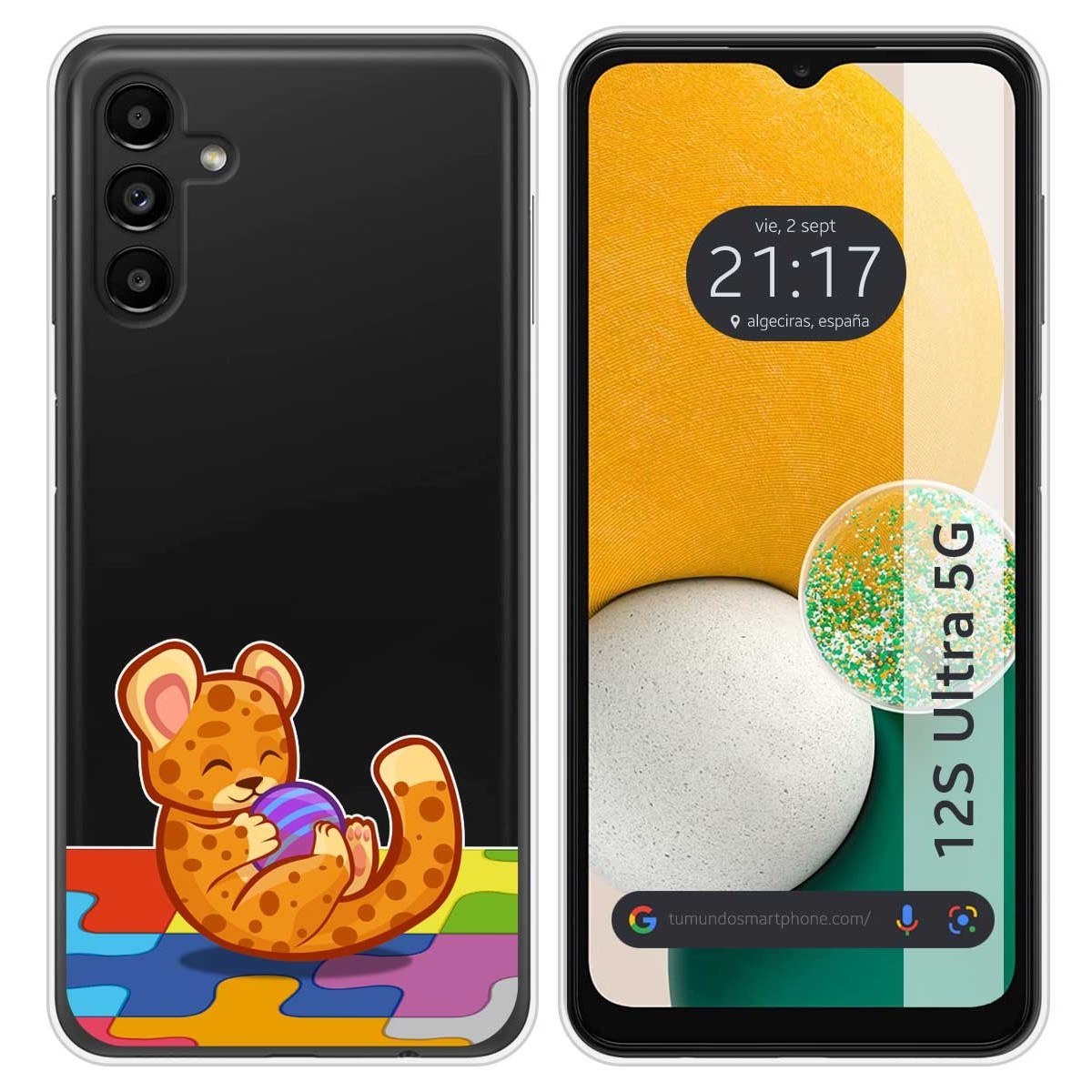 Funda Silicona Transparente para Samsung Galaxy A13 5G diseño Leopardo Dibujos