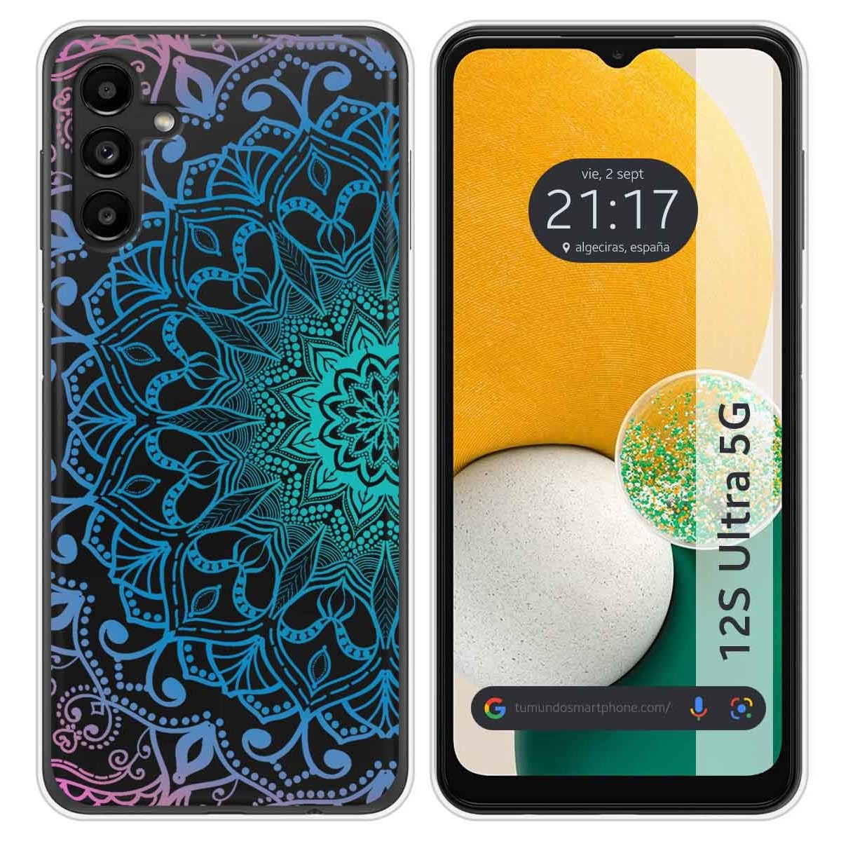 Funda Silicona Transparente para Samsung Galaxy A13 5G diseño Mandala Dibujos