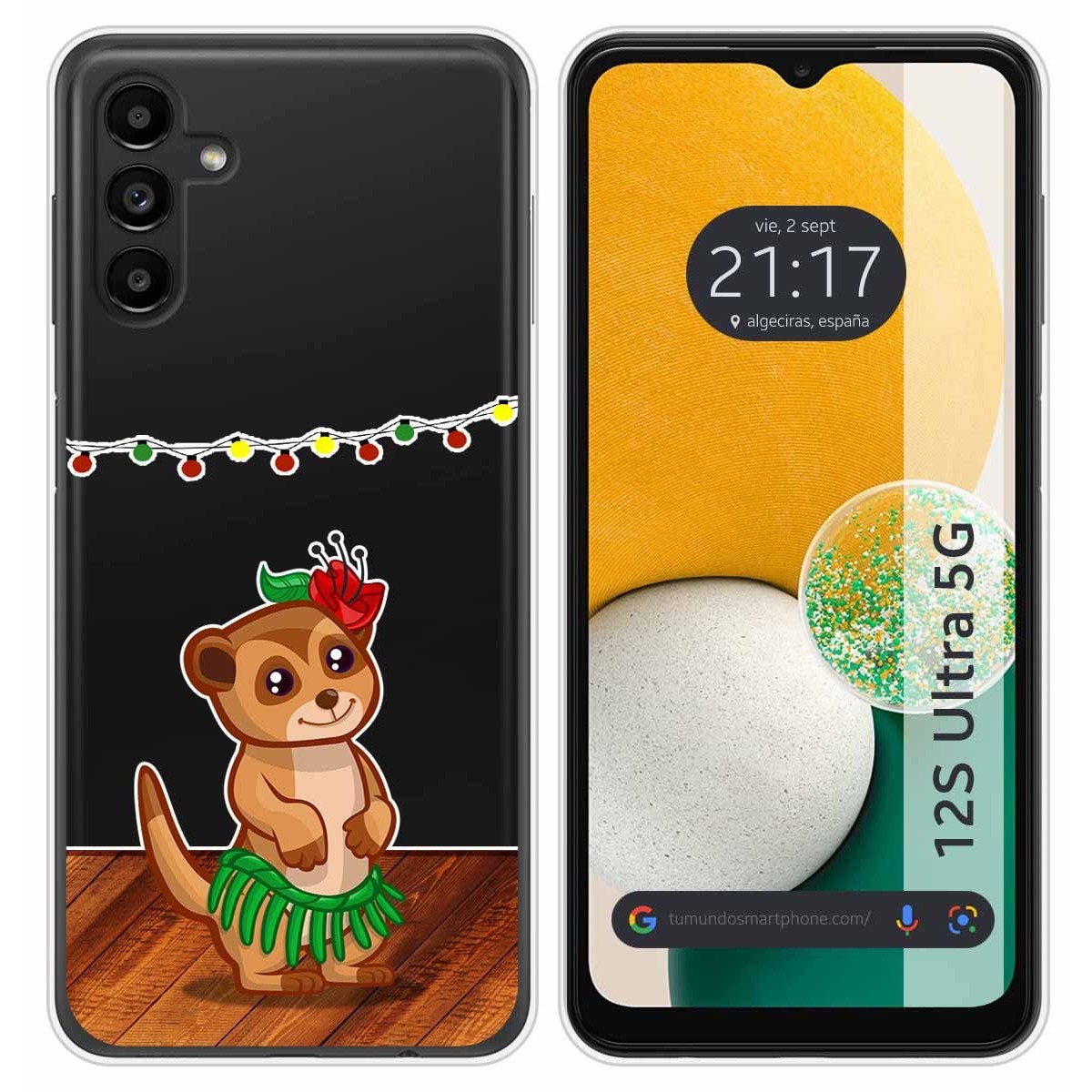 Funda Silicona Transparente para Samsung Galaxy A13 5G diseño Suricata Dibujos
