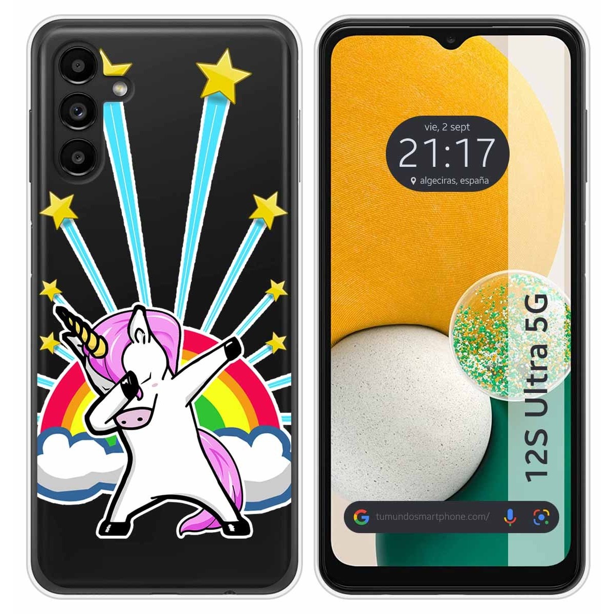 Funda Silicona Transparente para Samsung Galaxy A13 5G diseño Unicornio Dibujos