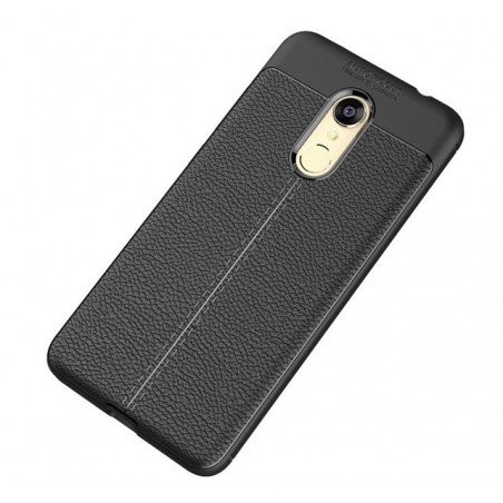Funda Gel Tpu Tipo Piel Negra para Xiaomi Redmi 5