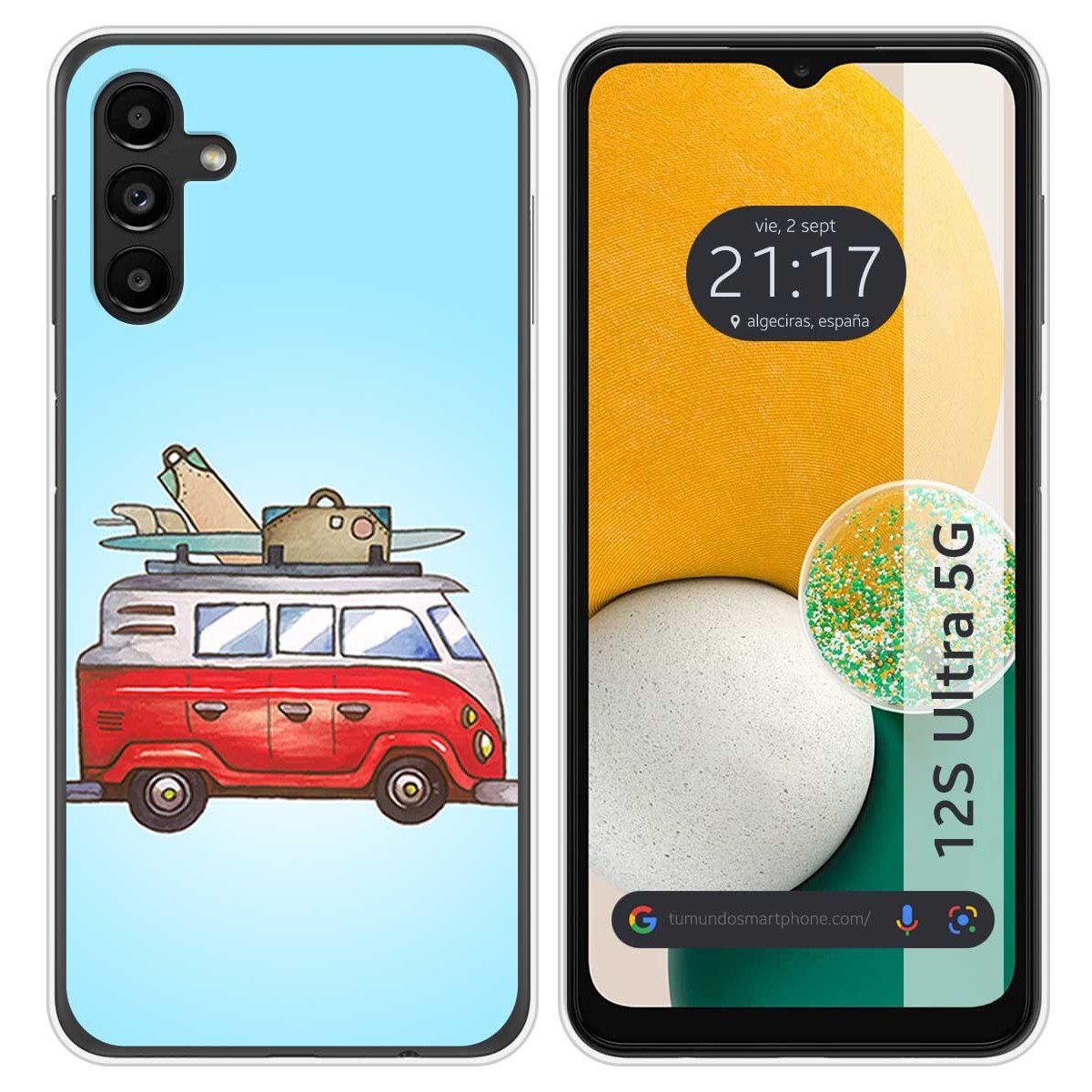 Funda Silicona para Samsung Galaxy A13 5G diseño Furgoneta Dibujos