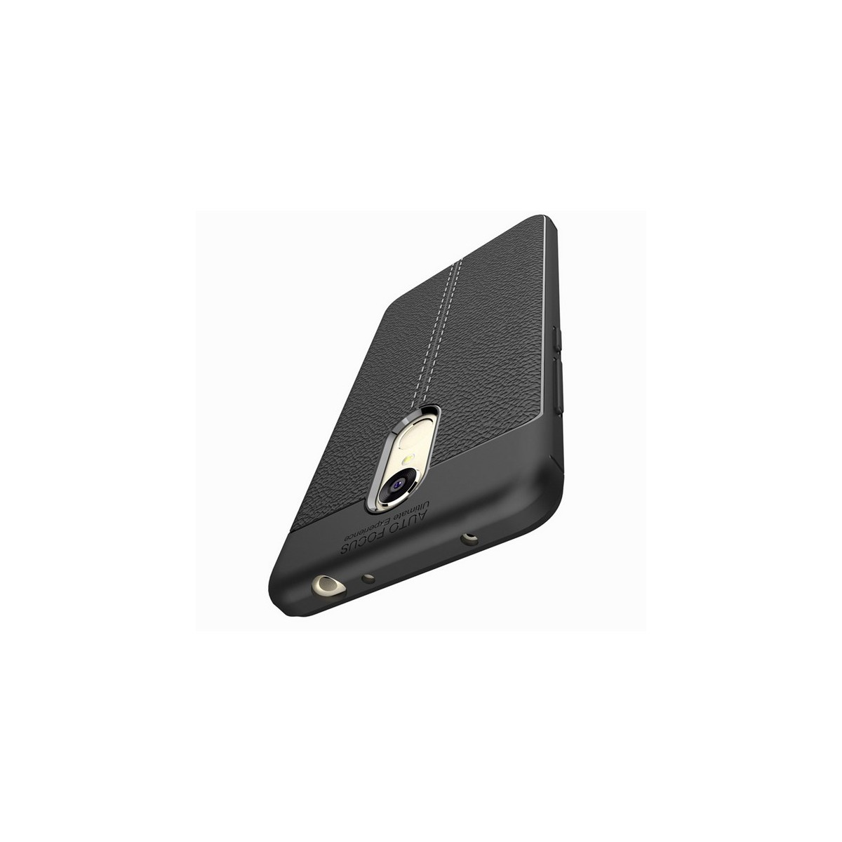 Funda Gel Tpu Tipo Piel Negra para Xiaomi Redmi 5 Plus