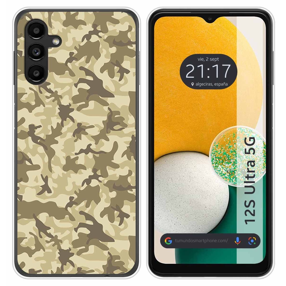 Funda Silicona para Samsung Galaxy A13 5G diseño Sand Camuflaje Dibujos