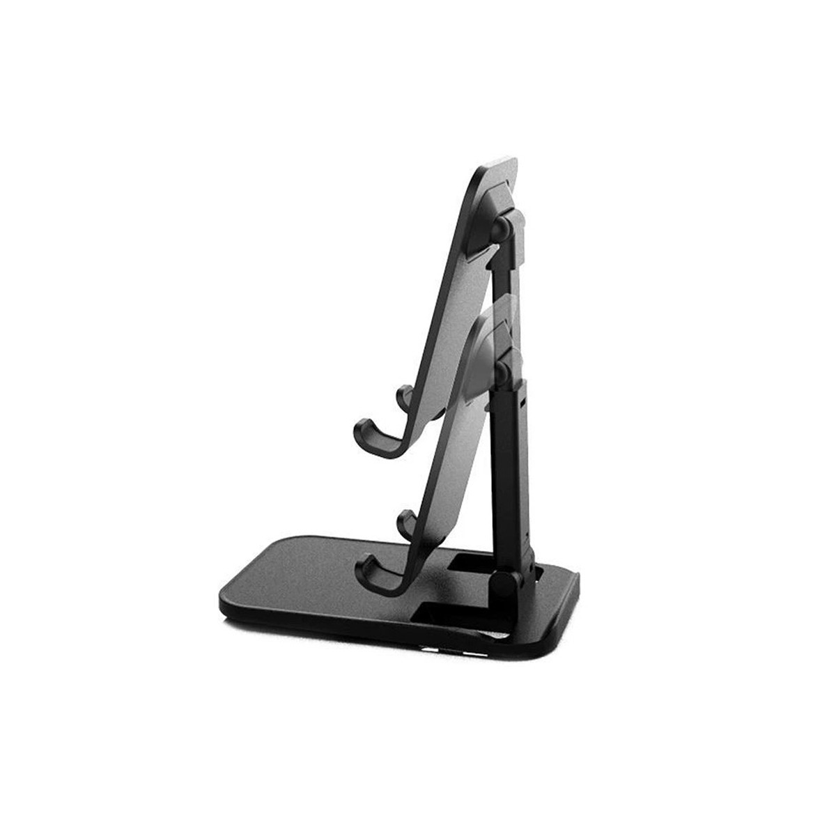 Soporte Plegable Telescópico de Escritorio para Smartphone y Tablet color Negro