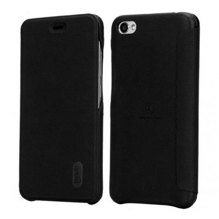 Funda Piel Flip Negra Marca Lenuo para Xiaomi Redmi Note 5A