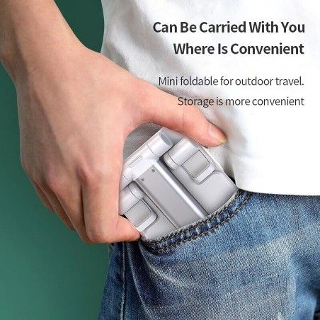 Soporte Plegable Telescópico de Escritorio para Smartphone y Tablet color Blanco