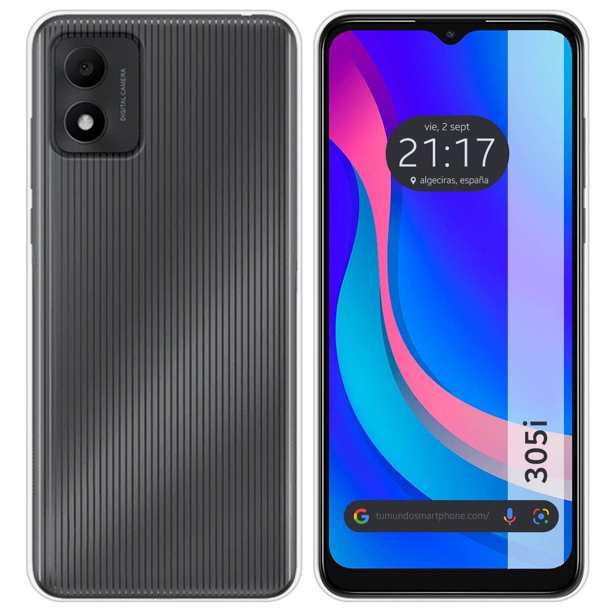 Funda Silicona Gel TPU Transparente para TCL 305i