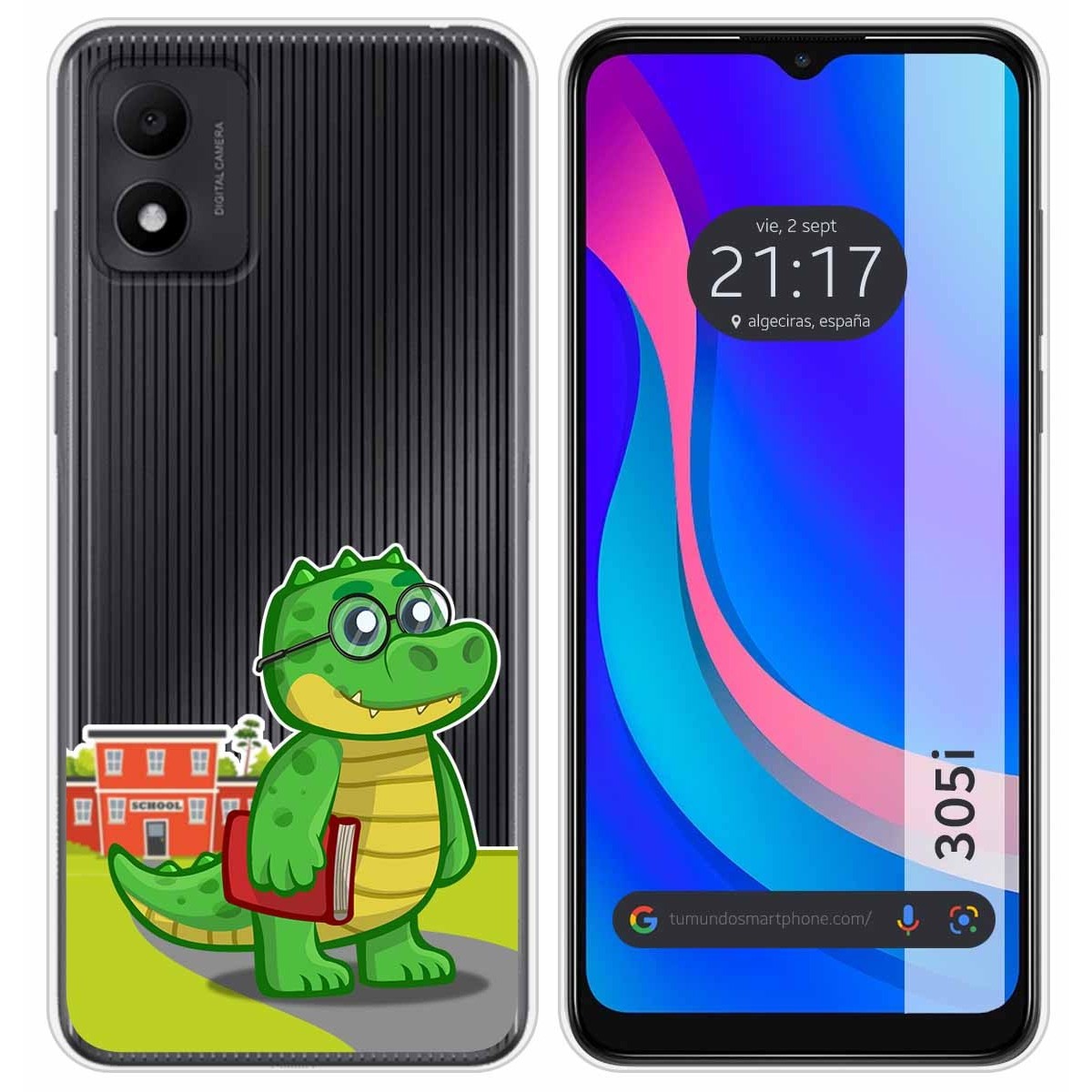 Funda Silicona Transparente para TCL 305i diseño Coco Dibujos