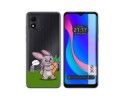 Funda Silicona Transparente para TCL 305i diseño Conejo Dibujos