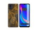 Funda Silicona Transparente para TCL 305i diseño Hojas Dibujos