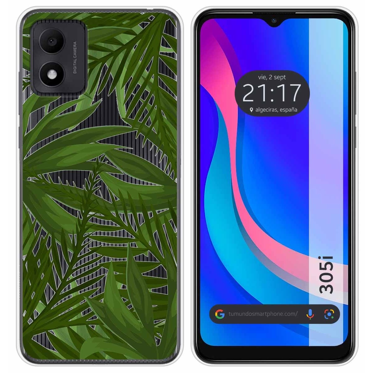 Funda Silicona Transparente para TCL 305i diseño Jungla Dibujos