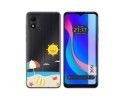 Funda Silicona Transparente para TCL 305i diseño Playa Dibujos