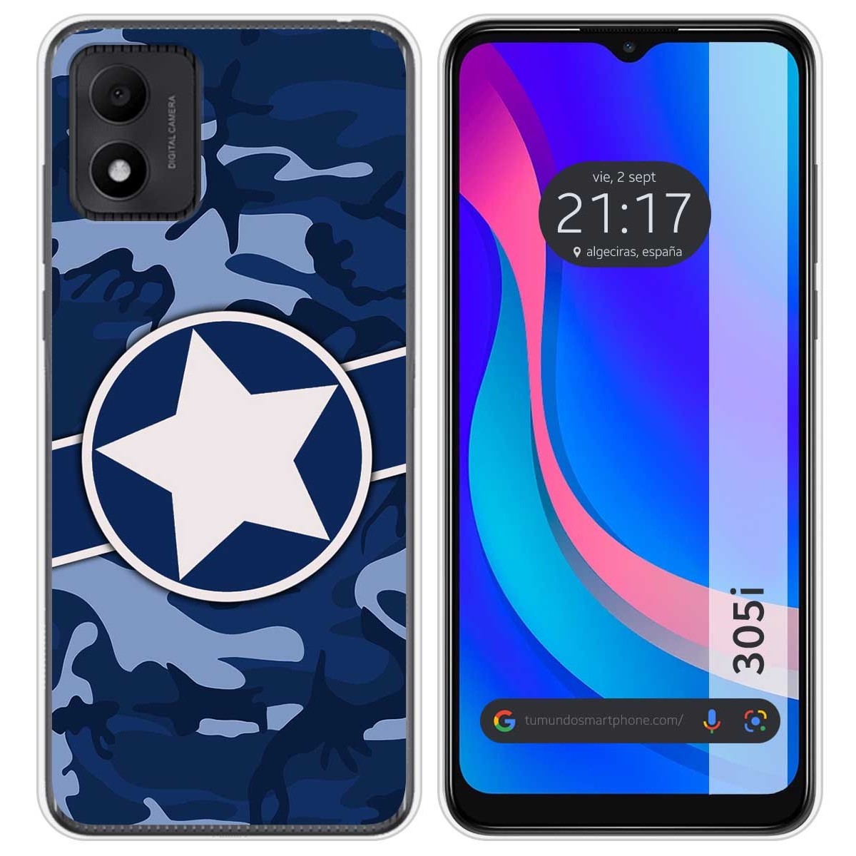 Funda Silicona para TCL 305i diseño Camuflaje 03 Dibujos