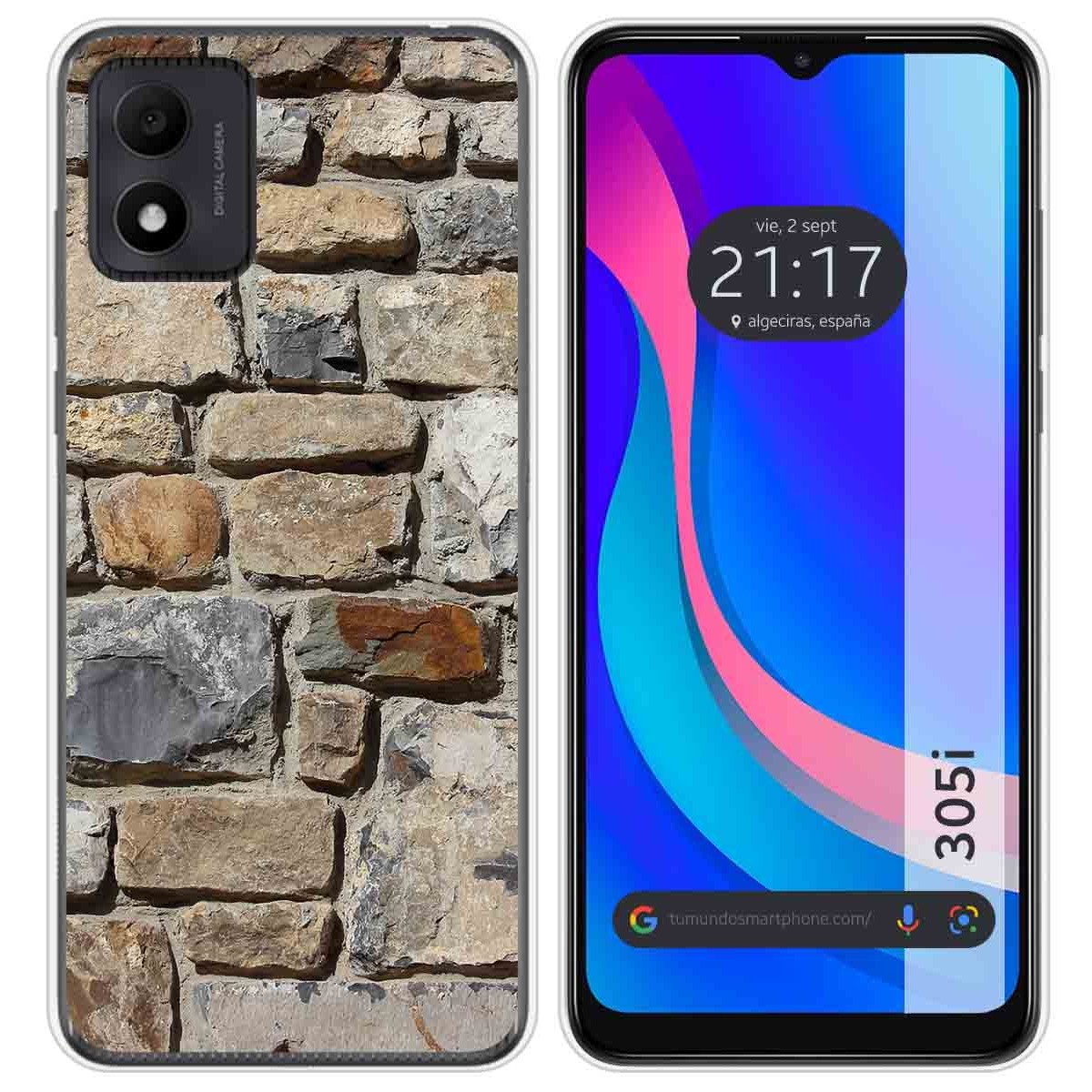 Funda Silicona para TCL 305i diseño Ladrillo 03 Dibujos