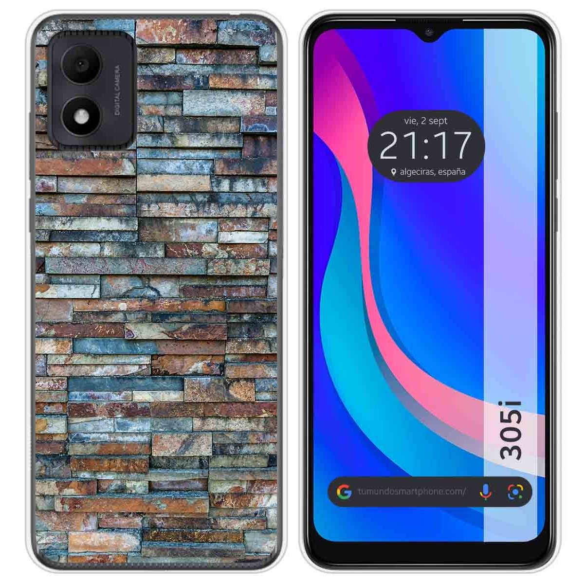 Funda Silicona para TCL 305i diseño Ladrillo 05 Dibujos