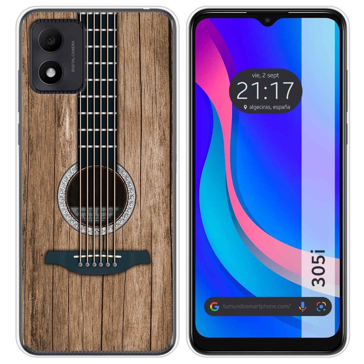 Funda Silicona para TCL 305i diseño Madera 11 Dibujos