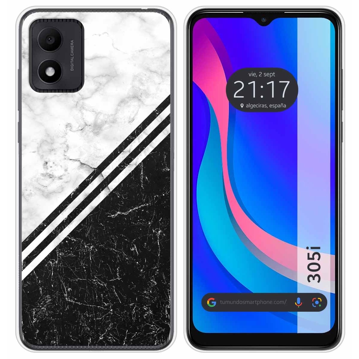 Funda Silicona para TCL 305i diseño Mármol 01 Dibujos
