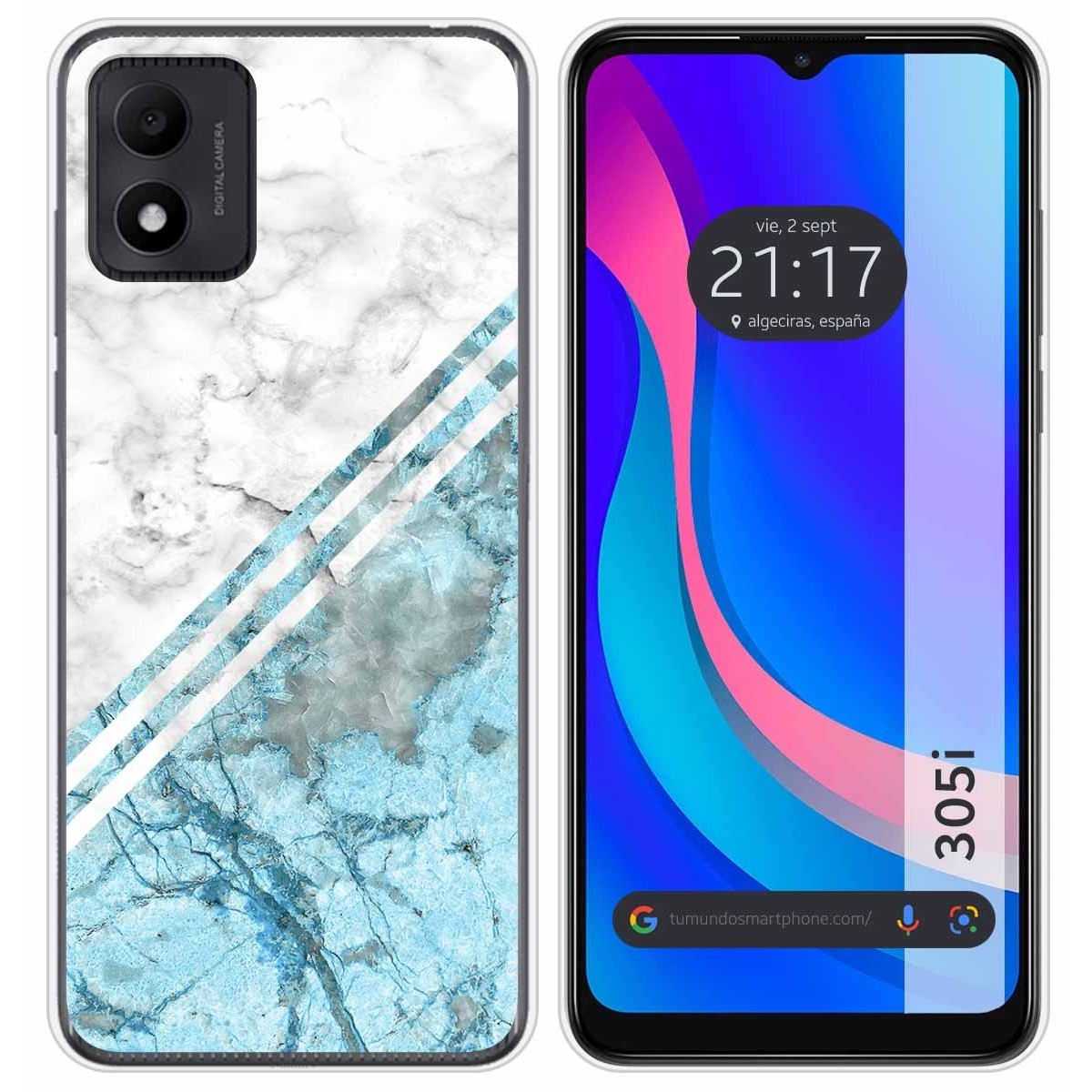 Funda Silicona para TCL 305i diseño Mármol 02 Dibujos