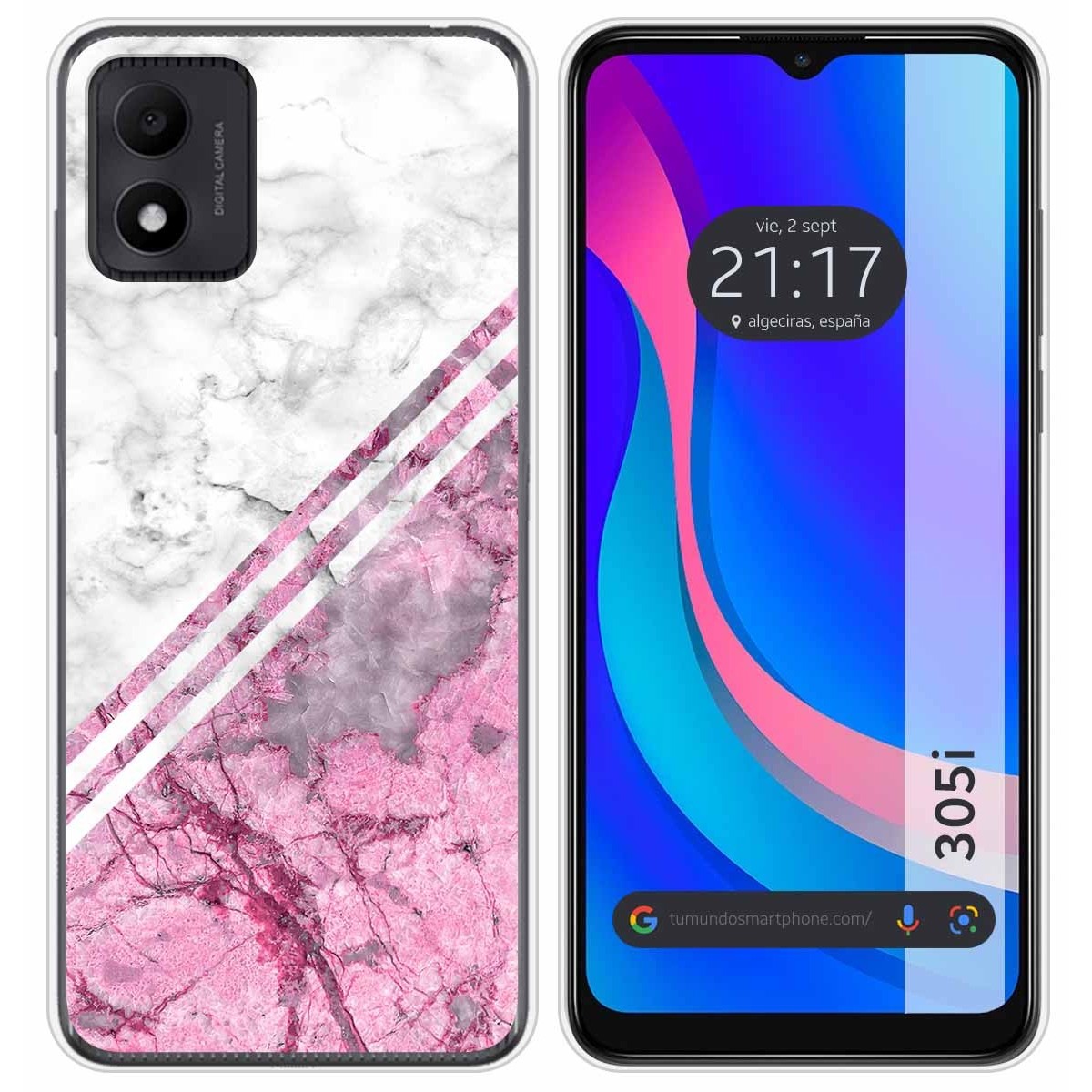 Funda Silicona para TCL 305i diseño Mármol 03 Dibujos