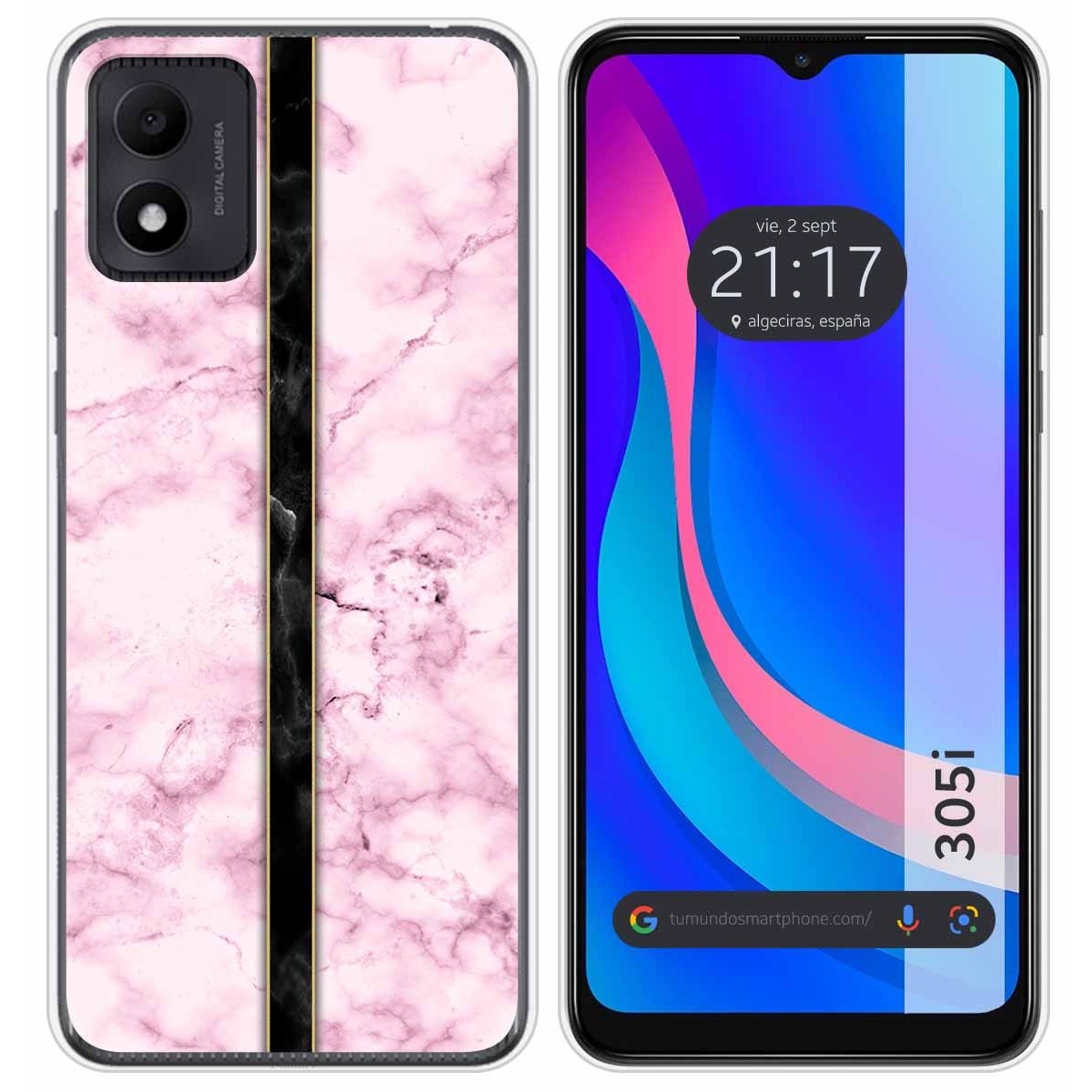 Funda Silicona para TCL 305i diseño Mármol 04 Dibujos