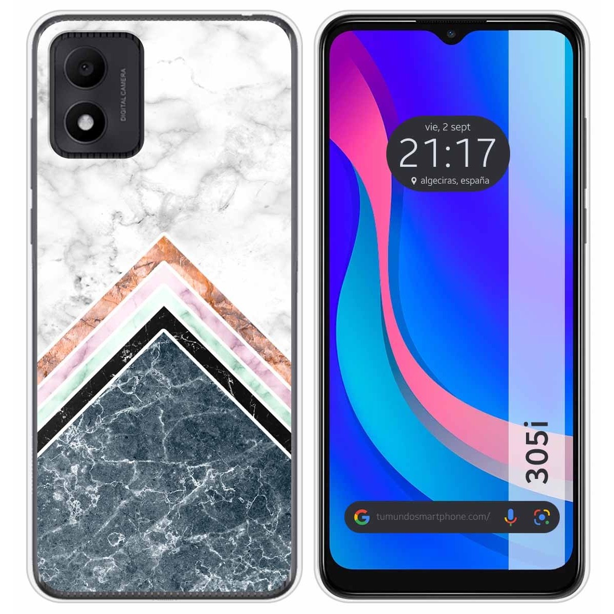 Funda Silicona para TCL 305i diseño Mármol 05 Dibujos