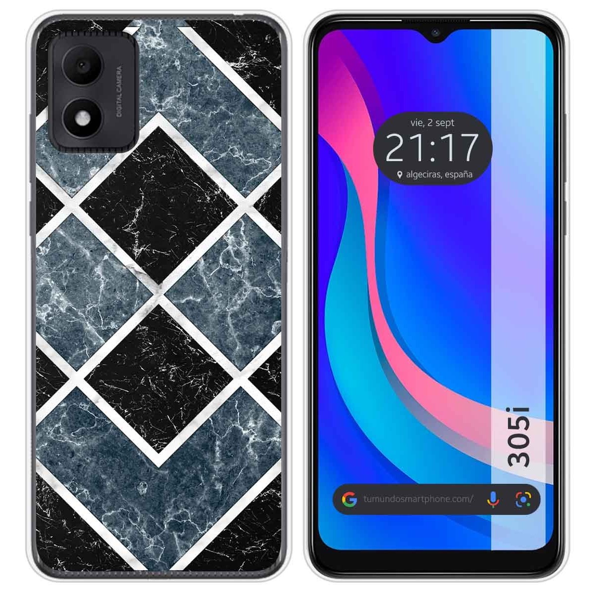 Funda Silicona para TCL 305i diseño Mármol 06 Dibujos