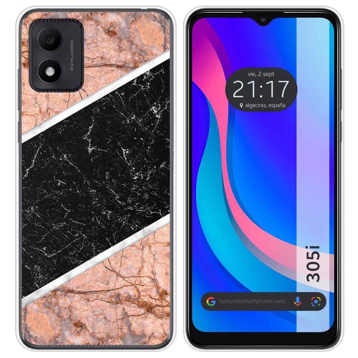 Funda Silicona para TCL 305i diseño Mármol 07 Dibujos