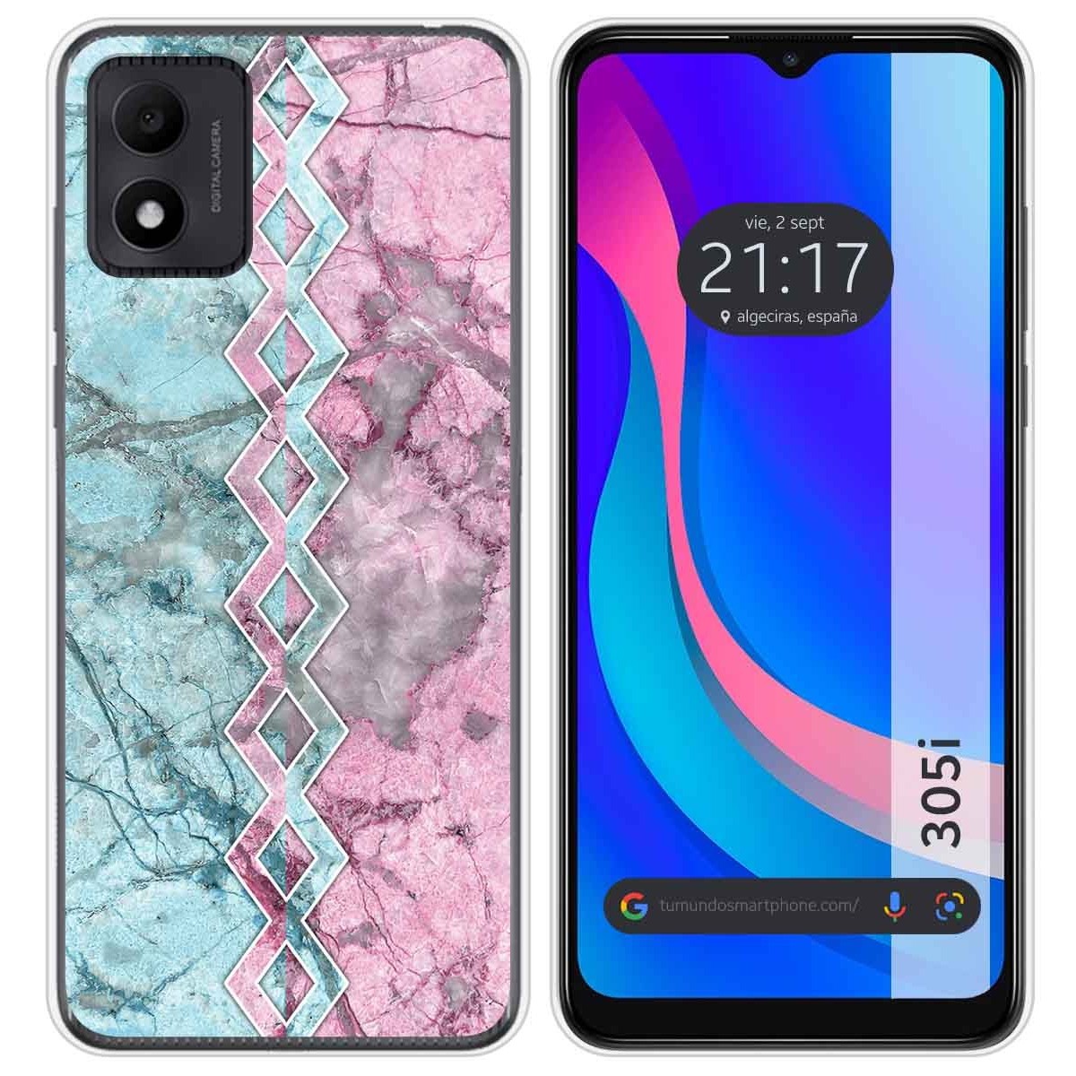 Funda Silicona para TCL 305i diseño Mármol 08 Dibujos