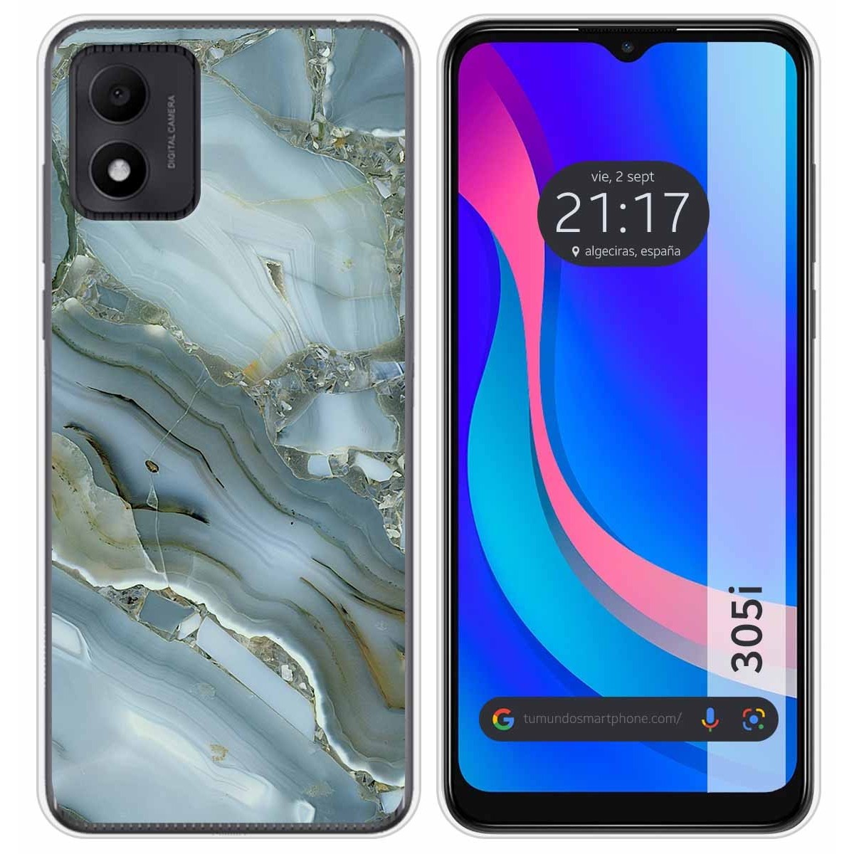 Funda Silicona para TCL 305i diseño Mármol 09 Dibujos