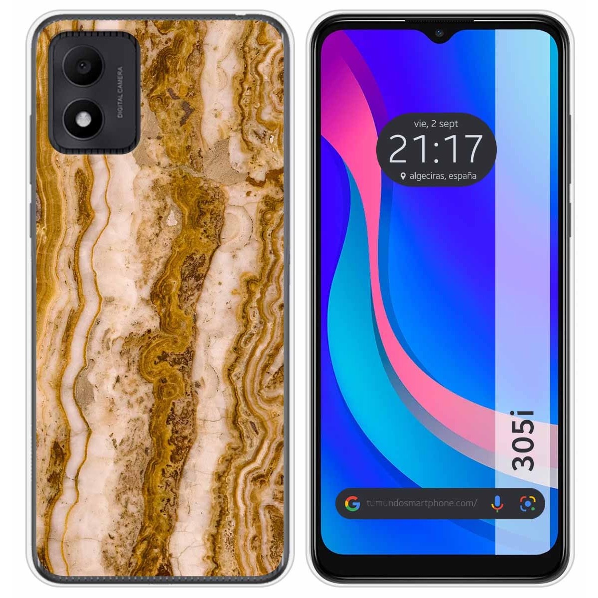 Funda Silicona para TCL 305i diseño Mármol 10 Dibujos