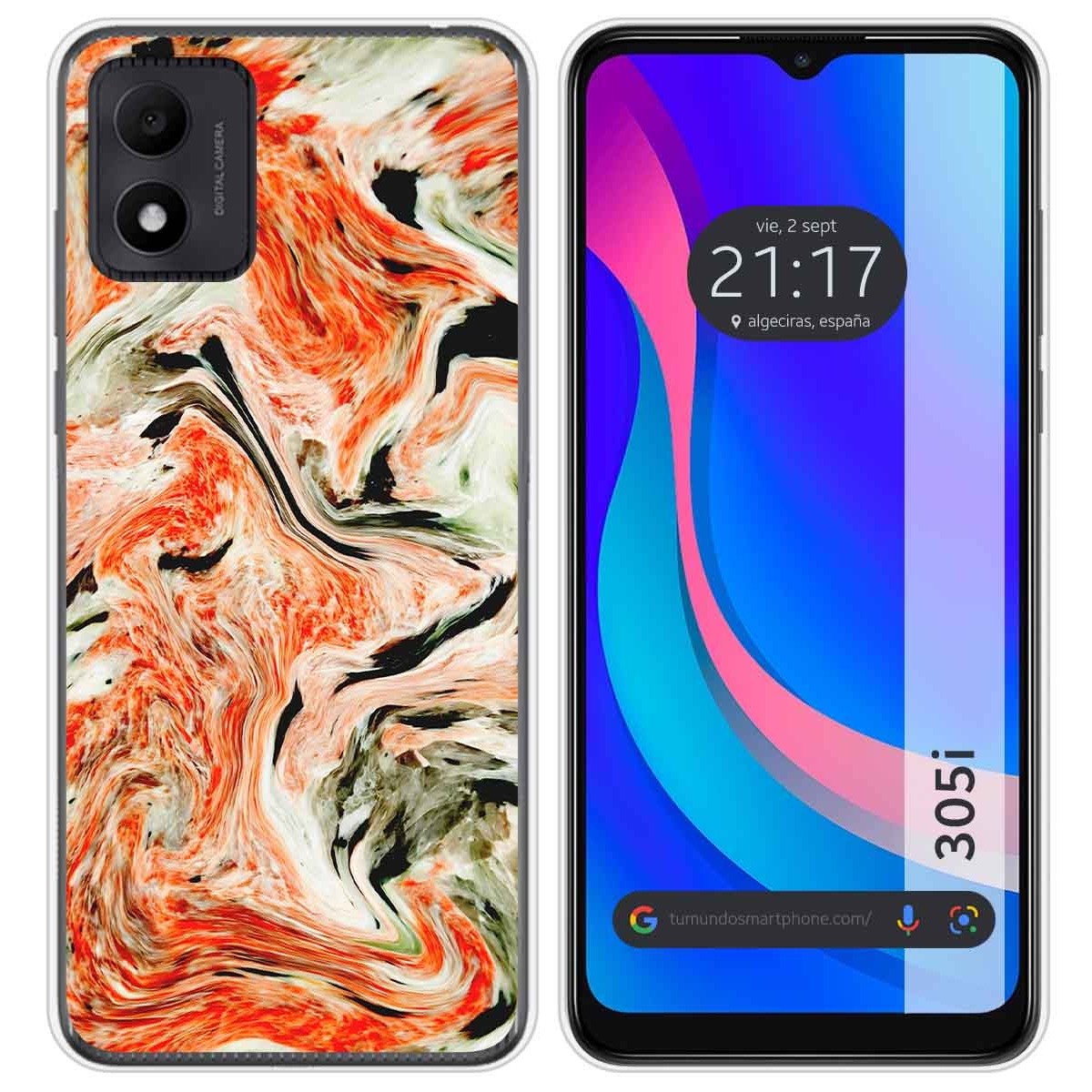 Funda Silicona para TCL 305i diseño Mármol 12 Dibujos